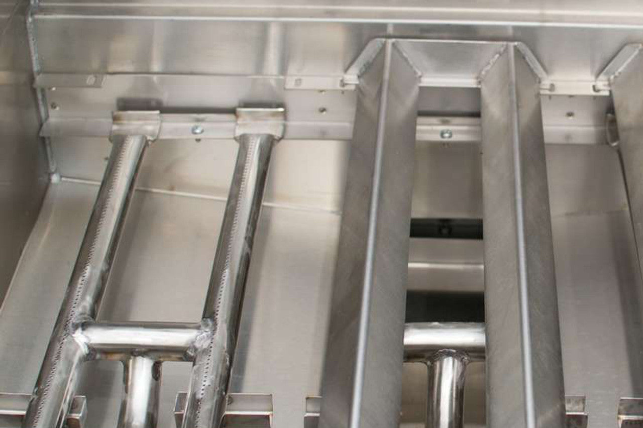 Tucker R Class V8 4 Burner Built In BBQ with Hood + Napoleon Double Door Alfresco Outdoor Fridge Package