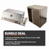 Bossworx 4 Burner Stainless Steel Drop-In BBQ & 180L Dual Zone Alfresco Fridge Bundle