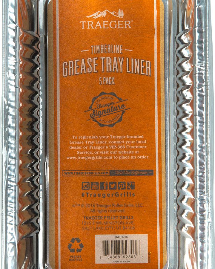 Traeger Timberline Grease Tray Liner-5 Pack, BBQ Accessories, Traeger