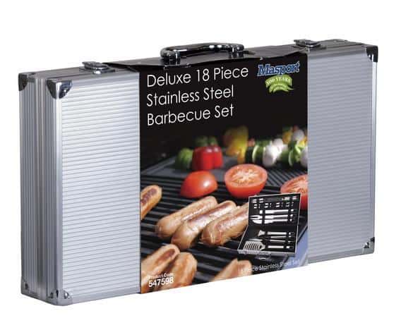 Masport Deluxe 18 Piece Stainless Steel Barbecue Set, BBQ Accessories, Masport
