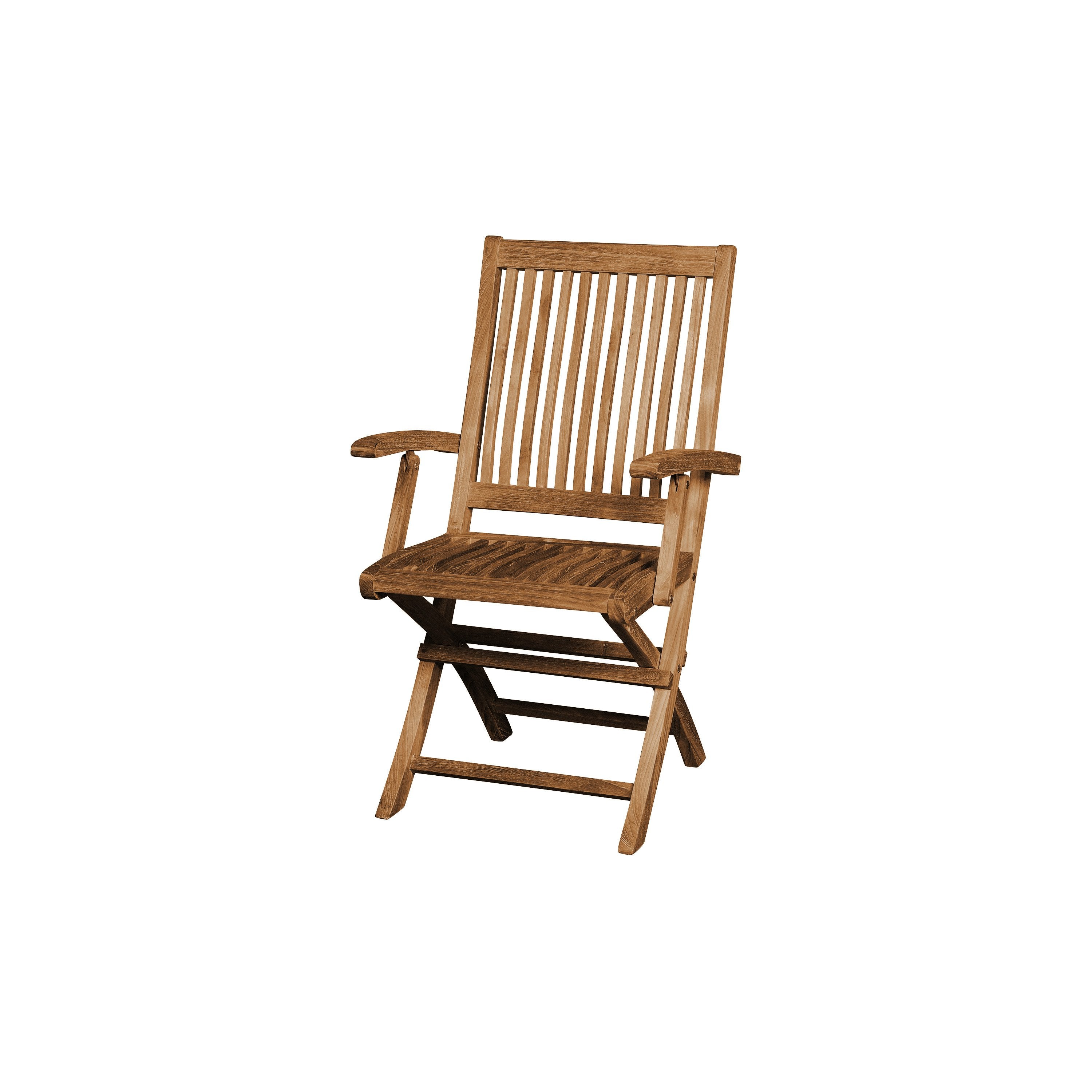 East India Madeira Folding Chair with Arms - Tucker Barbecues