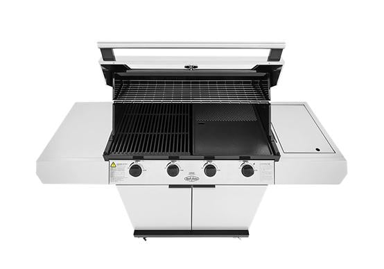 Beefeater 1200 Series 4 Burner Freestanding BBQ + Side Burner - Stainless Steel