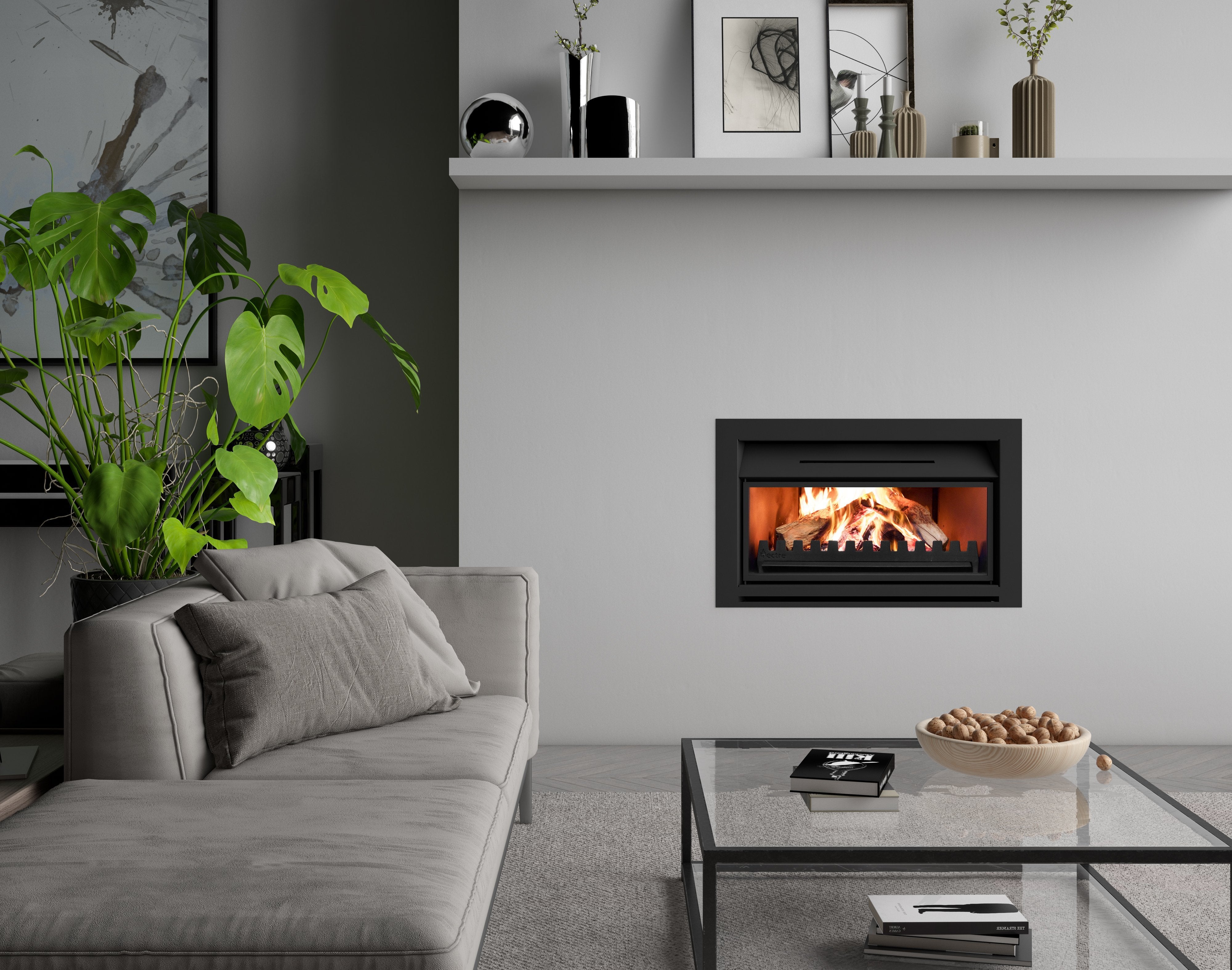 Nectre N900IB Zero Clearance Inbuilt, Heater, Pecan Engineering