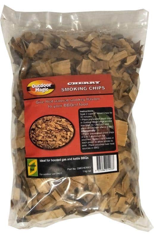 Outdoor Magic Cherry 1kg Smoking Chips, BBQ Accessory, S&D Berg