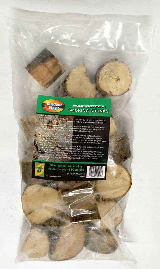 Outdoor Magic Mesquite Wood 3kg Smoking Chunks, BBQ Accessory, S&D Berg