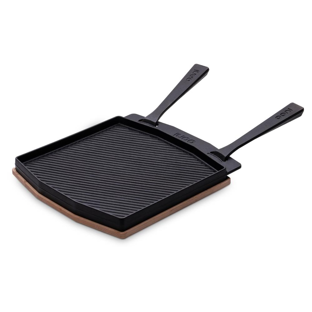 Ooni | Dual-Sided Grizzler Plate w/ Handles, Pizza Oven Accessory, Core Supply Group