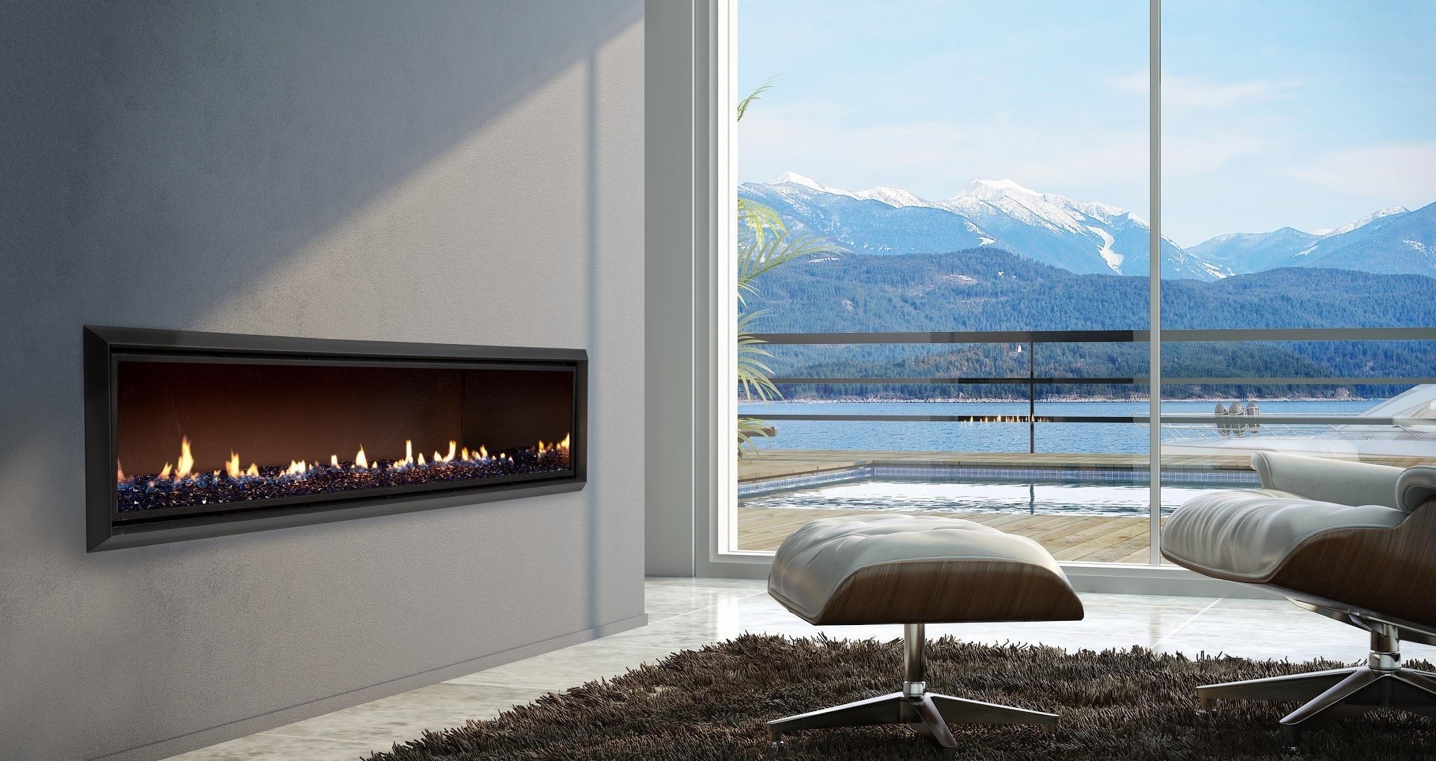 Escea DX1500 Single Sided Gas Fireplace - Tucker Barbecues