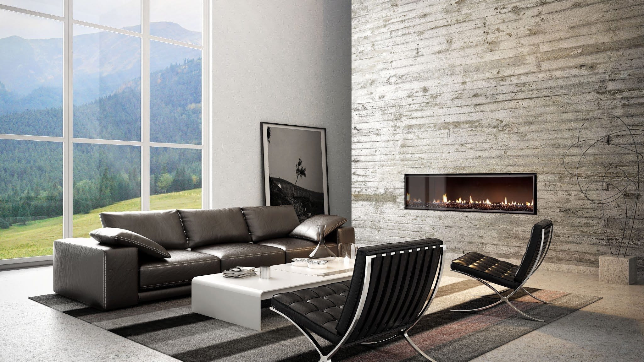 Escea DX1500 Single Sided Gas Fireplace - Tucker Barbecues
